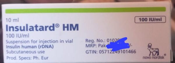 Insulatard hm 100iu ml 10 ml