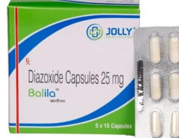 Diazoxide cap 25mg 75s