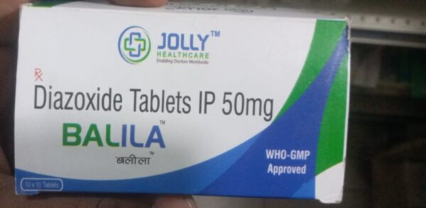 Diazoxide 50mg tablet 10s